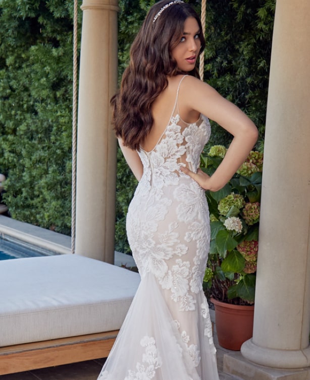 Model wearing a Casablanca gown