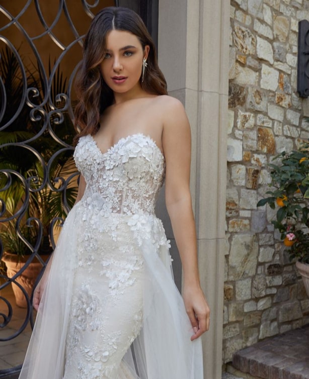 Model wearing a Casablanca gown